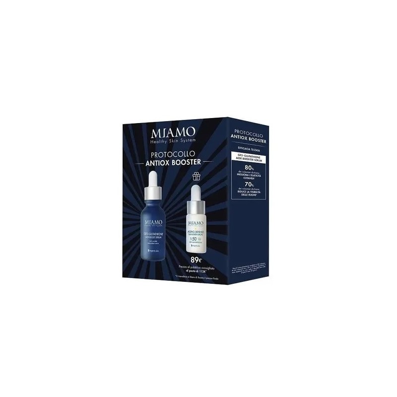 Med Miamo Cofanetto 2024 Antiox Booster 1 Anti Ossidante Gf5 Glutathione 30 Ml + 1 Aging Defense 10 Ml