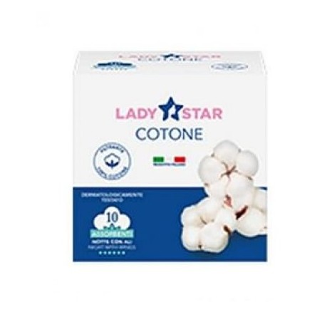 Farvima Medicinali Assorbenti Esterni Ladystar Cotone Notte Ali 12 Pezzi