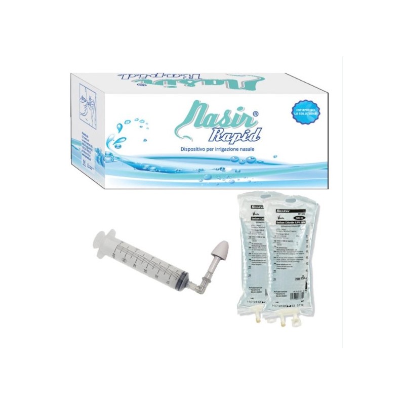 E. P. Medica Nasir Rapid 1 Erogatore Rapid + 1 Siringa 60 Ml + 2 Sacche 500 Ml