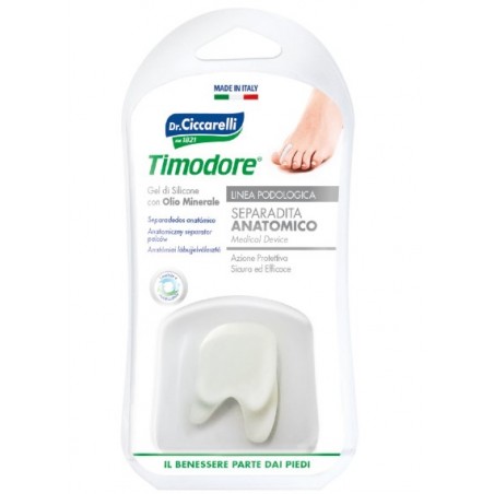 Farmaceutici Dott. Ciccarelli Separadita Anatomico Per Piede Realizzato In Gel Di Silicone Bianco Semitrasparente Sagomato Igien