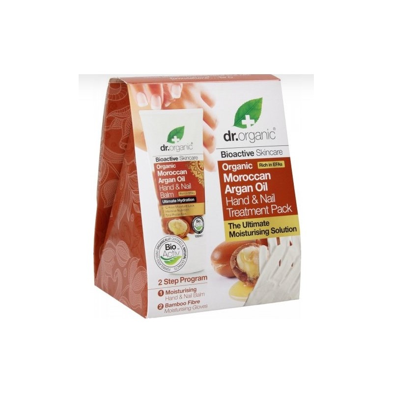 Optima Naturals Dr Organic Argan Hand Cream Pack Con Guanto In Bambu'