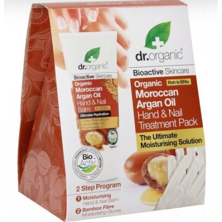 Optima Naturals Dr Organic Argan Hand Cream Pack Con Guanto In Bambu'