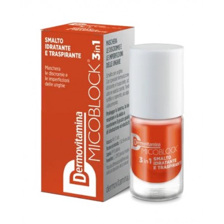 Pasquali Dermovitamina Micoblock 3 In 1 Smalto Idratante E Traspirante Arancio Scuro 5 Ml