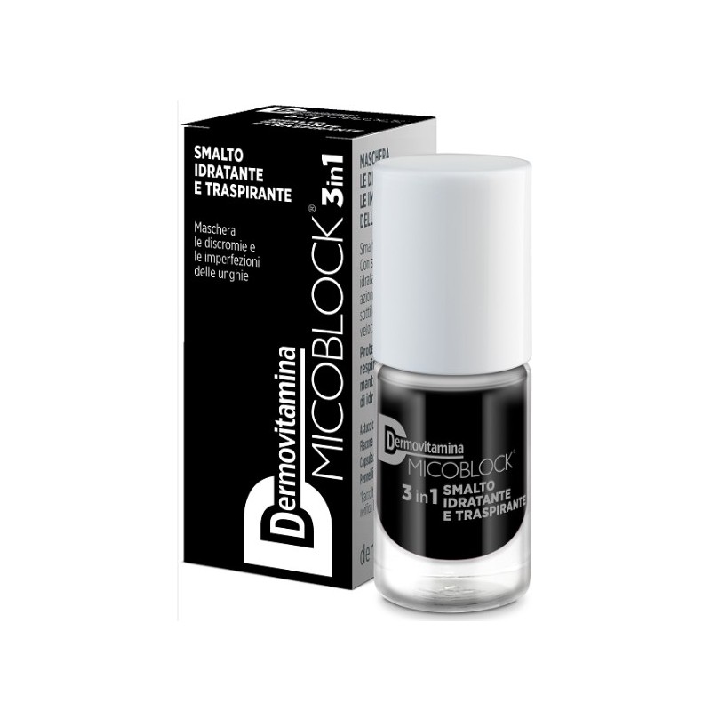 Pasquali Dermovitamina Micoblock 3in1 Smalto Idratante E Traspirante Nero 5 Ml