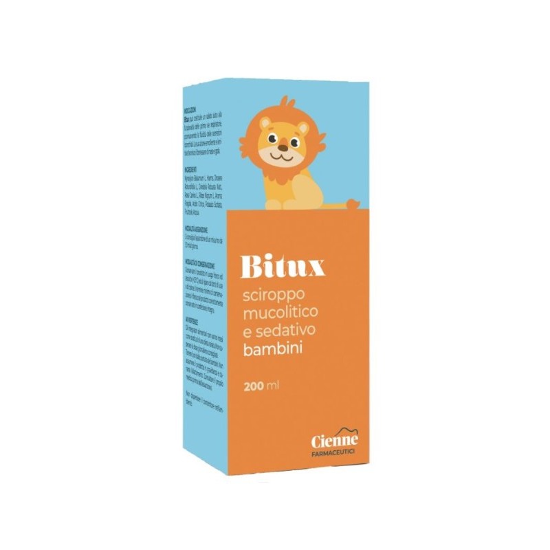 Cienne Distribuzione Bitux Sciroppo Mucolitico E Sedativo Bambini 200 Ml