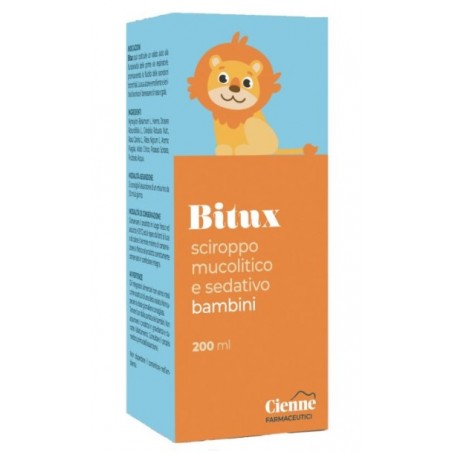 Cienne Distribuzione Bitux Sciroppo Mucolitico E Sedativo Bambini 200 Ml