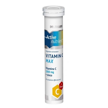 Naturwaren Italia Dr Theiss Active Nutrient Vit C Max 20 Compresse Effervescenti Gusto Limone 80 G