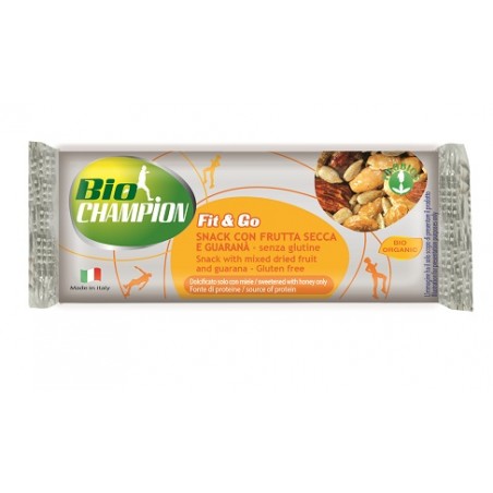 Probios Societa' Benefit Biochampion Fit&go Barretta Energetica Frutta Secca/guarana' 30 G