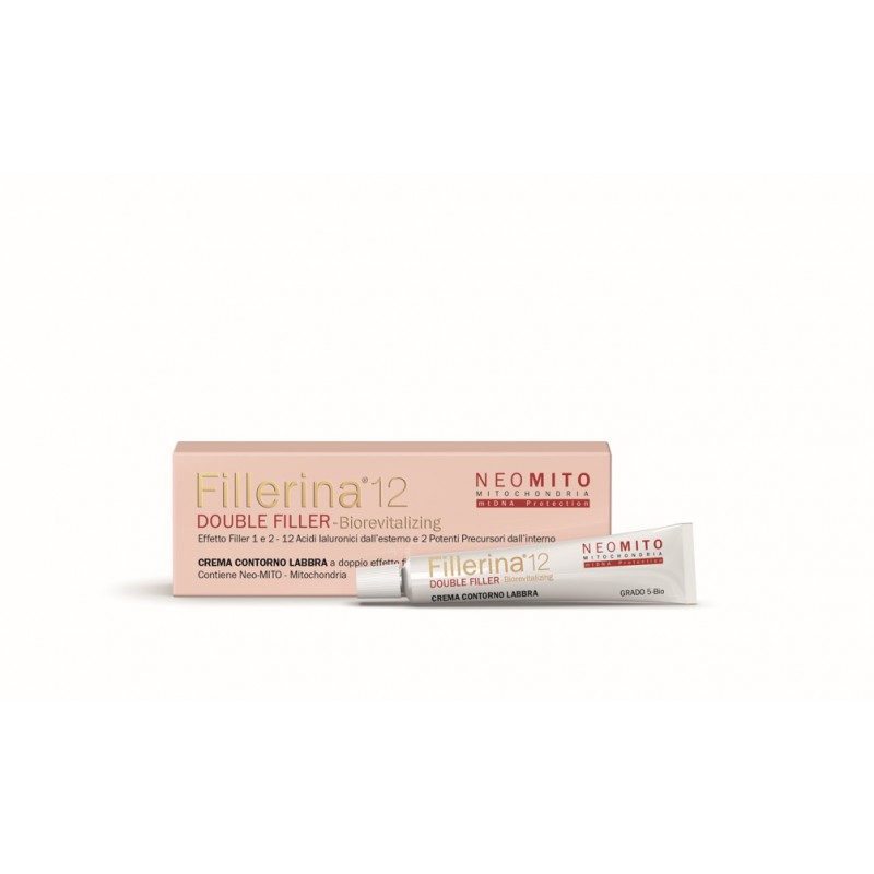 tubetto 15 ml crema labbra fillerina 12 double filler neo mito biorevitalizing