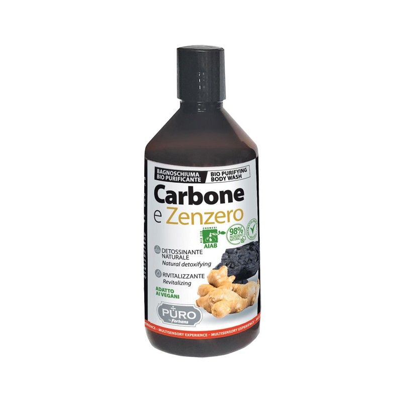 Uragme Puro Bio Bagnoschiuma Carbone E Zenzero 500 Ml