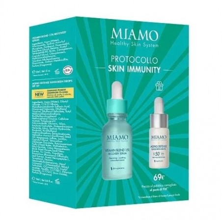 Med Miamo Cofanetto 2024 Skin Immunity Booster 1 Vitamin Blend 30 Ml + 1 Aging Defense 10 Ml