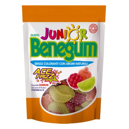 Perfetti Van Melle Benegum Junior Ace Frizz Caramelle Gommose Con Succo Di Frutta E Vitamine A C E 90 G