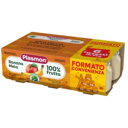 Plasmon Omogeneizzato Banana Mela 6x80 G