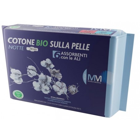 Munus International Munus Medical Assorbente Notte Con Ali Cotone Bio Sulla Pelle 290 Mm 6 Pezzi