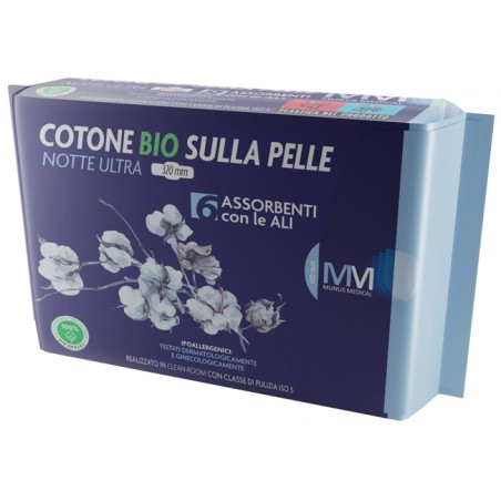 Munus International Munus Medical Assorbente Notte Ultra Con Ali Cotone Bio Sulla Pelle 320 Mm 6 Pezzi