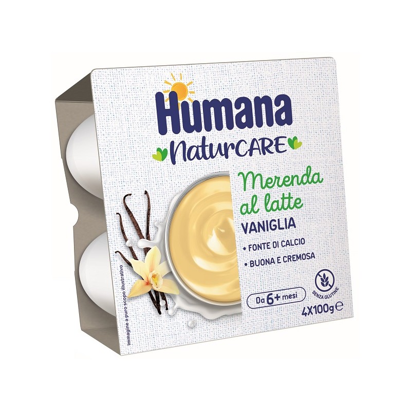 Humana Merenda Vaniglia 4 Vasetti Da 100 G