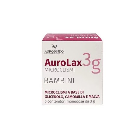 Aurobindo Pharma Italia Microclismi Per Bambini Aurolax 6 Contenitori 3 G