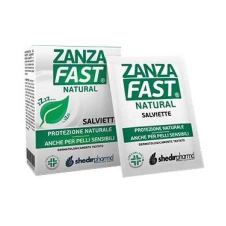 Shedir Pharma Unipersonale Zanzafast Natural Salviette Monouso 20 Pezzi