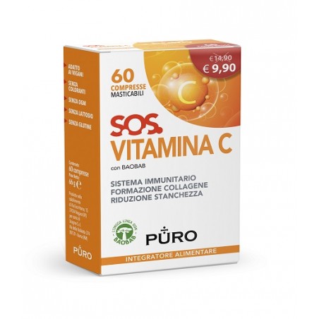 Uragme Puro Sos Vitamina C 60 Compresse Masticabili