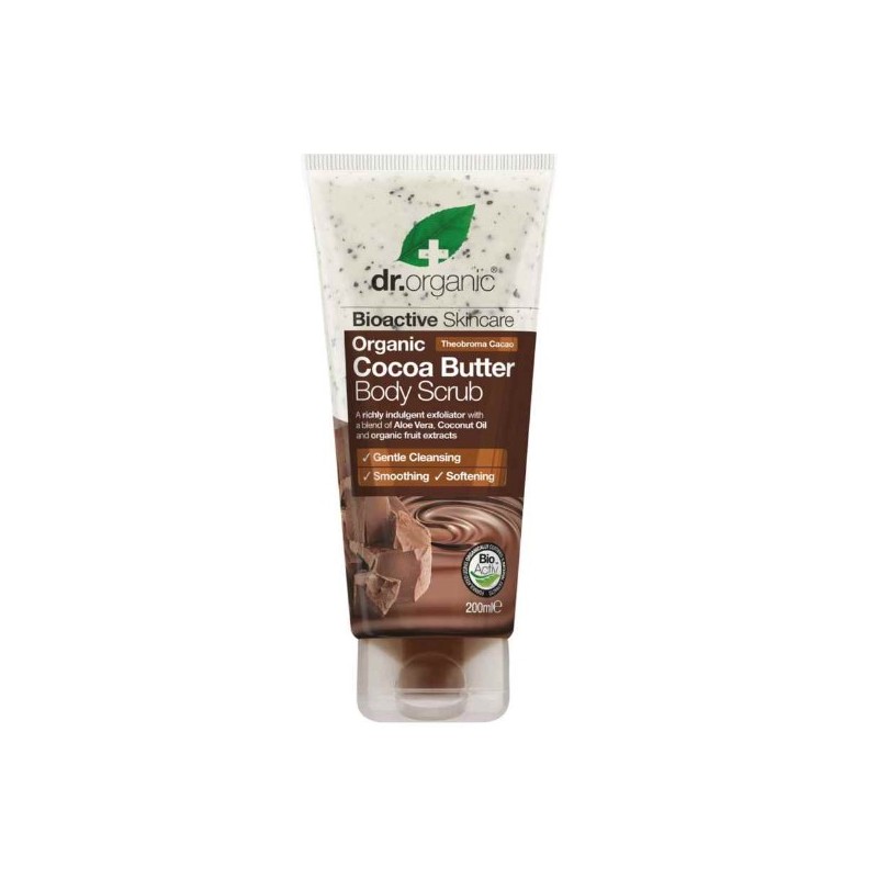 Optima Naturals Dr Organic Cocoa Butter Burro Di Cacao Body Scrub Scrub Corpo 200 Ml