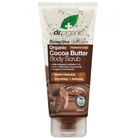 Optima Naturals Dr Organic Cocoa Butter Burro Di Cacao Body Scrub Scrub Corpo 200 Ml