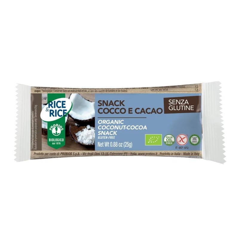 Probios Societa' Benefit Rice&rice Snack Cocco Cacao 25 G