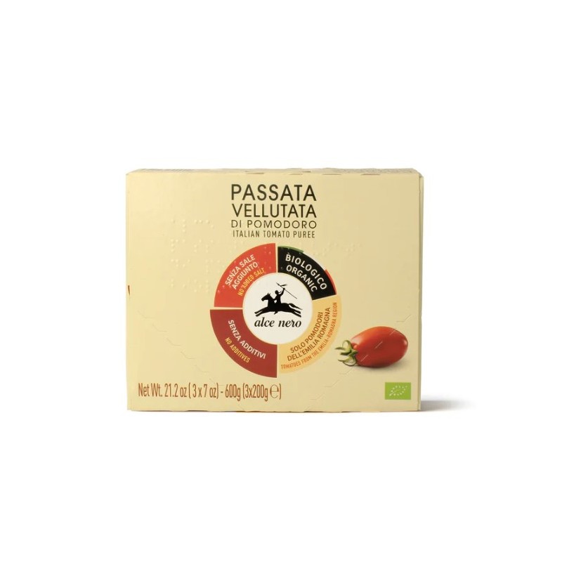 Biotobio Passata Vellutata Di Pomodoro Bio Alce Nero 3 X 200 G