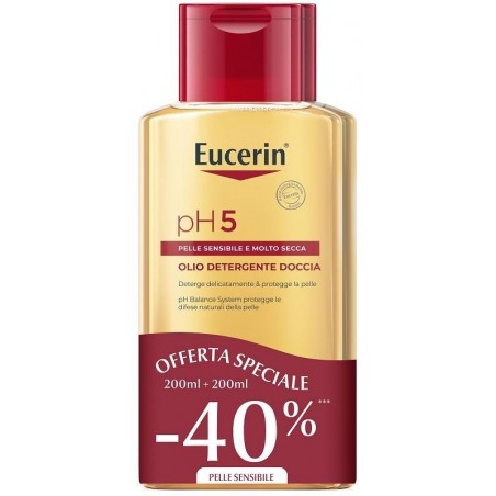 Beiersdorf Eucerin Bipacco Ph5 Olio Detergente 200 Ml + 200 Ml