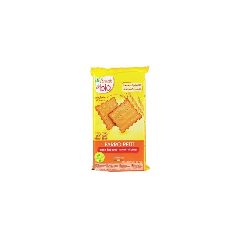 Probios Societa' Benefit Break & Bio Biscotti Farro Petit 100% 300 G Senza Uova