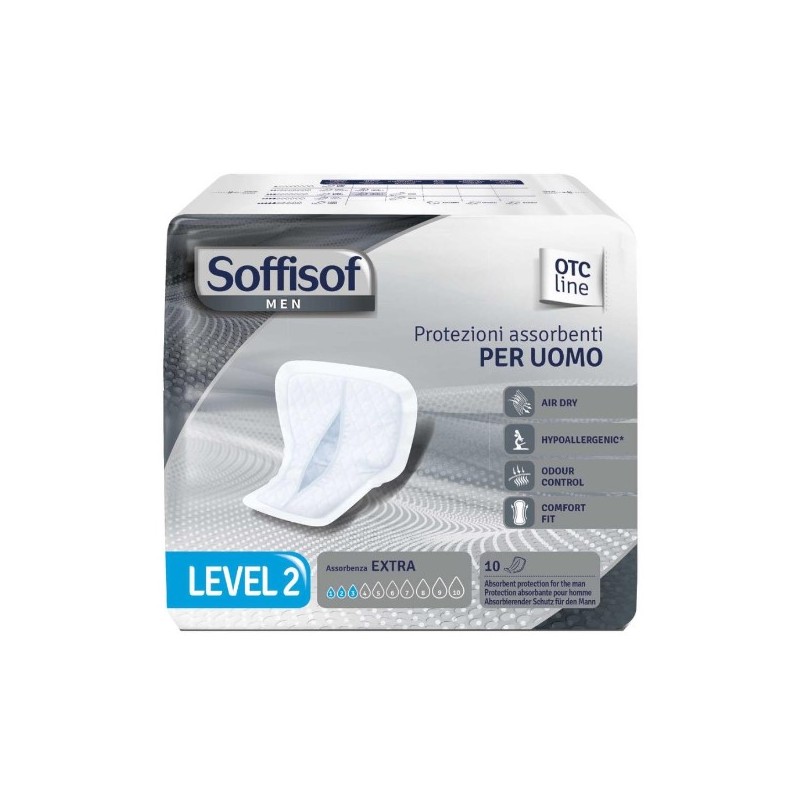 S. I. L. C. Pannolone Per Incontinenza Sagomato Soffisof Men Level 2 10 Pezzi