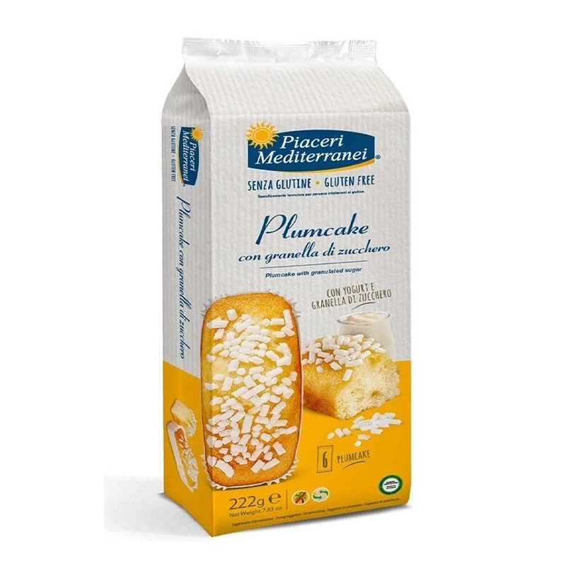 Eurospital Piaceri Mediterranei Plumcake Granella Zucchero 6 Pezzi 37 G