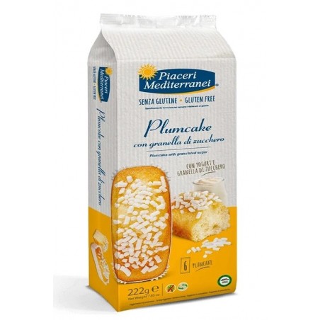 Eurospital Piaceri Mediterranei Plumcake Granella Zucchero 6 Pezzi 37 G