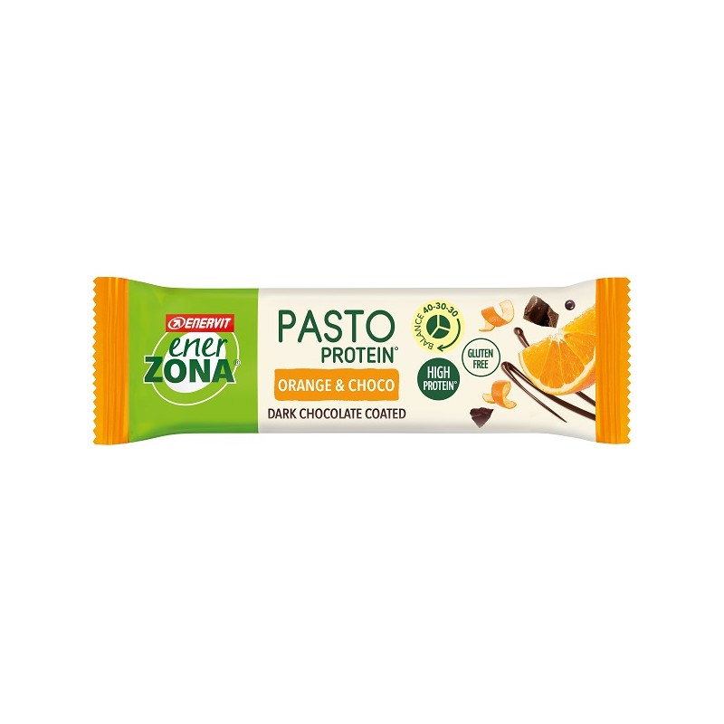 Enervit Enerzona Pasto Protein Orange&choco Barretta Ricoperta Con Cioccolato Fondente 58 G