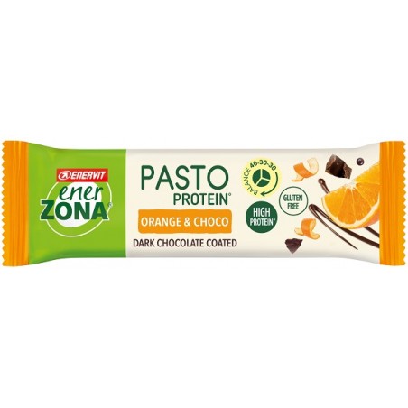 Enervit Enerzona Pasto Protein Orange&choco Barretta Ricoperta Con Cioccolato Fondente 58 G