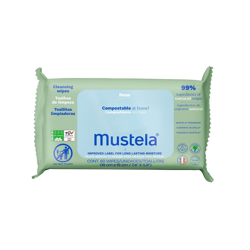 Lab. Expanscience Italia Mustela Salviette Compostabili 60 Pezzi