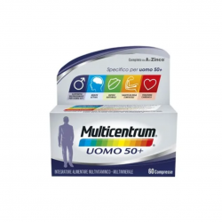 60 compresse di integratore multivitaminico e multiminerale di Multicentrum Uomo 50+