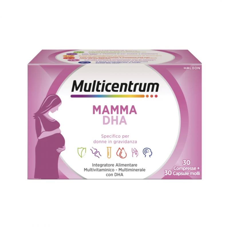 30 compresse + 30 capsule di Multicentrum Mamma DHA integratore per gravidanze