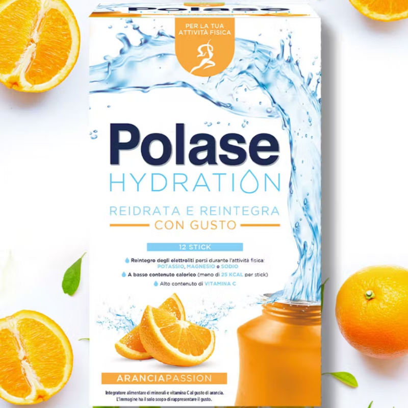 Polase Hydration Integratore Reidratante - 12 Bustine Gusto Arancia