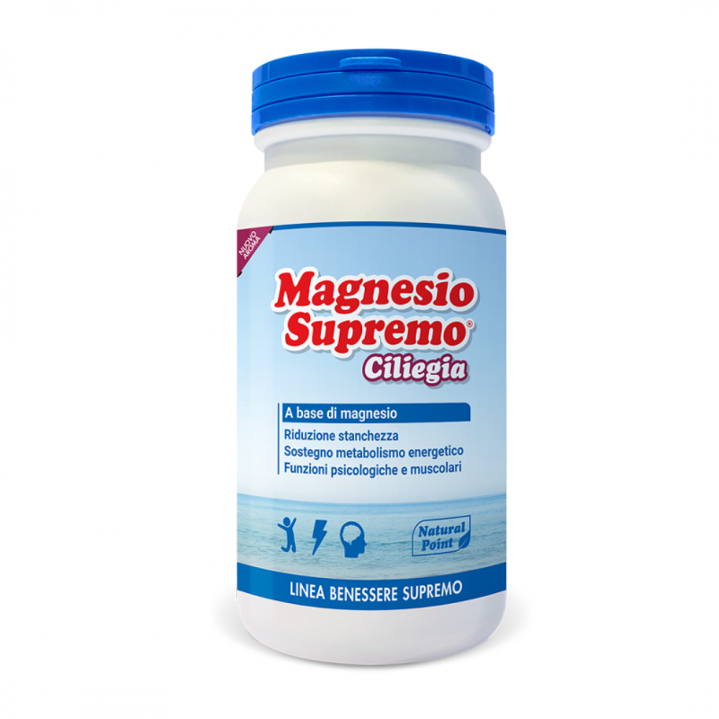 150g di Magnesio Supremo in polvere al gusto di ciliegia