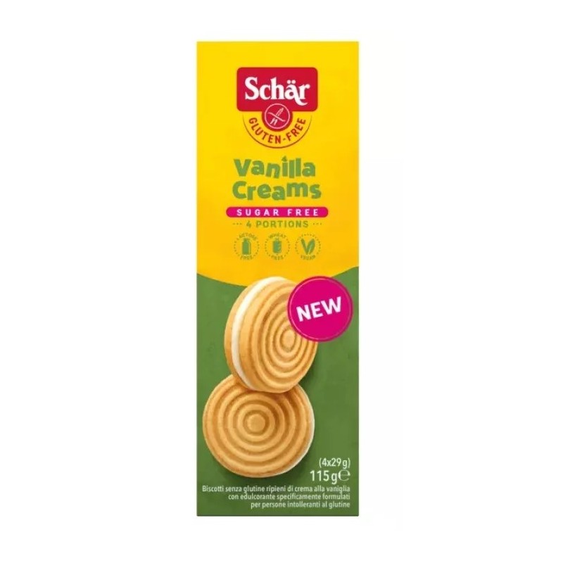 Dr. Schar Schar Sugar Free Vanilla Creams 115 G