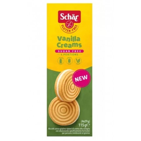 Dr. Schar Schar Sugar Free Vanilla Creams 115 G