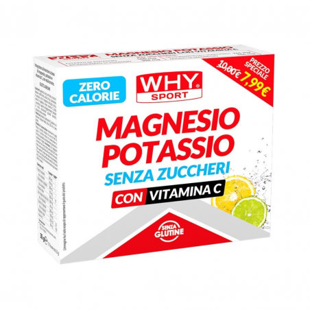 10 bustine senza zucchero di Magnesio e Potassio di Biovita Whysport