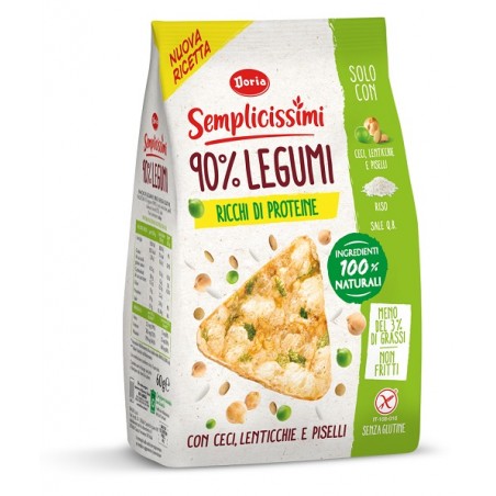 Bauli Doria Semplicissimi Snack 90% Legumi Ceci, Lenticchie E Piselli 60 G