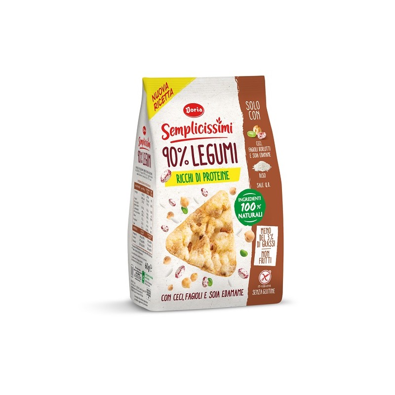 Bauli Doria Semplicissimi Snack 90% Legumi Ceci, Fagioli E Soia 60 G