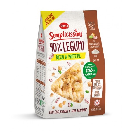 Bauli Doria Semplicissimi Snack 90% Legumi Ceci, Fagioli E Soia 60 G