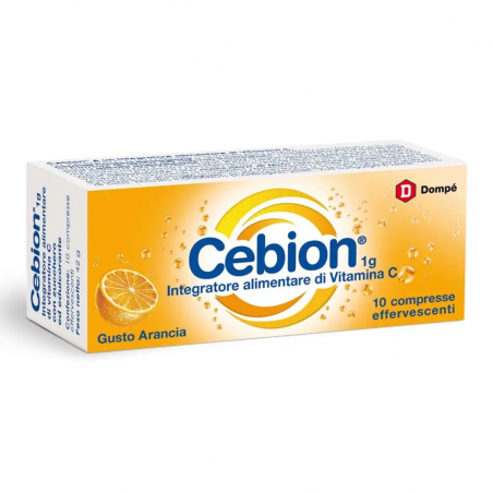 10 compresse gusto arancia di Cebion Effervescente Vitamina C