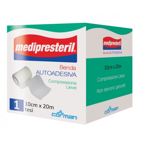 Corman Medipresteril Benda Autoadesiva 10x2000 Cm 1 Pezzo