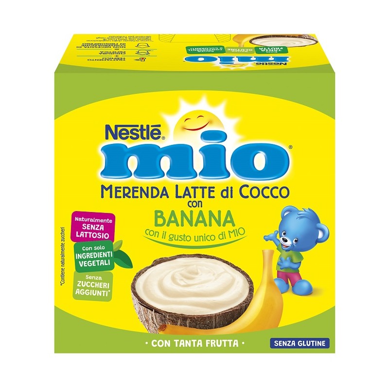 Nestlè Mio Merenda Latte Cocco Con Banana 4 Pezzi