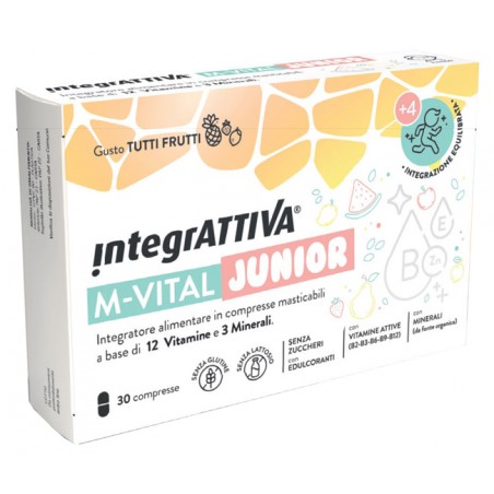 Silvano Monico Unipersonal Integrattiva M-vital Junior 30 Compresse Masticabili Gusto Tutti Frutti