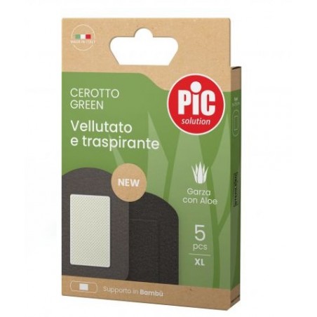 Pikdare Cerotto Pic Green Bambu' Aloe Sterile 5x7,5 Cm 5 Pezzi